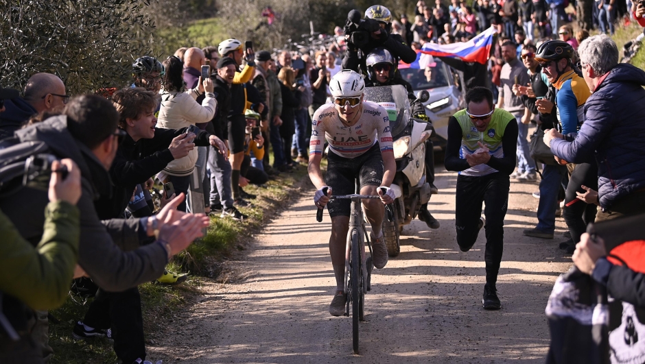 POGACAR Tadej  men's elite race of the 'Strade Bianche' (White Roads)one day cycling race (215km) from and to Siena - Tuscany,- Saturday, MARCH 2, 2024. Sport - cycling . (Photo by Fabio Ferrari/Lapresse)