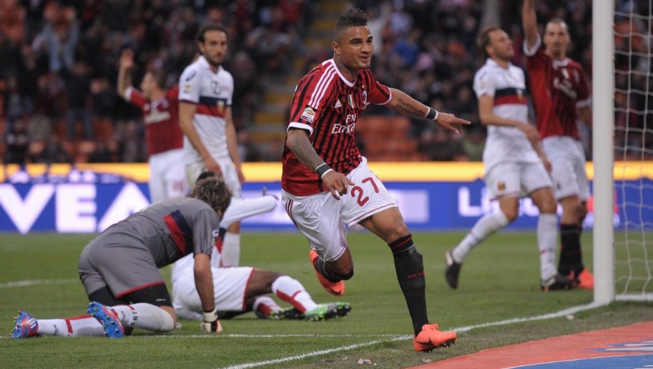 Foto Daniele Badolato - LaPresse
25 04 2012 Milano ( Italia )
Sport Calcio
Milan vs. Genoa
Campionato italiano di calcio Serie A 2011 2012
Nella foto: Boateng esulta per il gol del 1-0

Photo Daniele Badolato - LaPresse
25 04 2012 Milano ( Italy )
Sport Soccer
Milan vs. Genoa
Italian Football Championship League A 2011 2012
In the pic: Boateng celebrates 1-0 goal