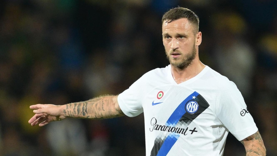 Inter Milan’s Marko Arnautovic during the Serie A Tim soccer match between Frosinone and Inter at the Frosinone Benito Stirpe stadium, Italy - Friday, May 10, 2024 - Sport  Soccer ( Photo by Alfredo Falcone/LaPresse )