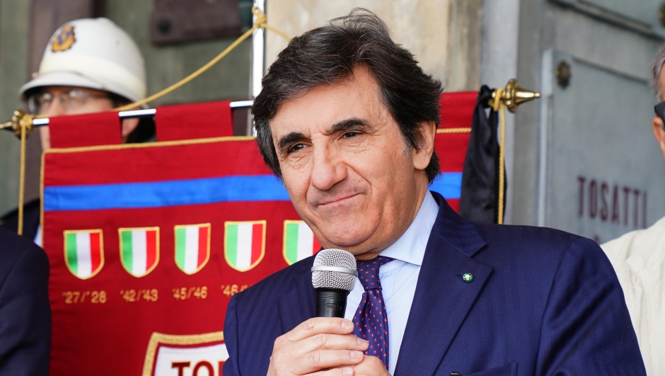 FC Torino's Urbano Cairo during the ceremony in memory of Grande Torino tragedy at Monumental Cemetery , - Saturday May 4, 2024. Sport - Soccer . (Photo by Spada/LaPresse)