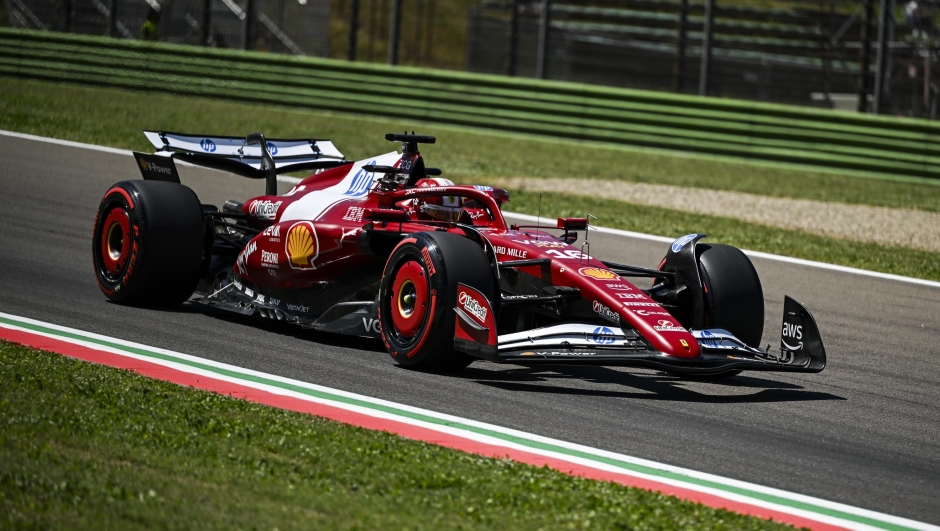 16 LECLERC Charles (mco), Scuderia Ferrari SF-25, action during the Formula 1 AWS Gran Premio del Made in Italy e Dell’Emilia-Romagna 2025, Emilia Romagna Grand Prix 2025, 7th round of the 2025 FIA Formula One World Championship from May 16 to 18, 2025 on the Autodromo Internazionale Enzo e Dino Ferrari, in Imola, Italy - Photo Alberto Vimercati / DPPI