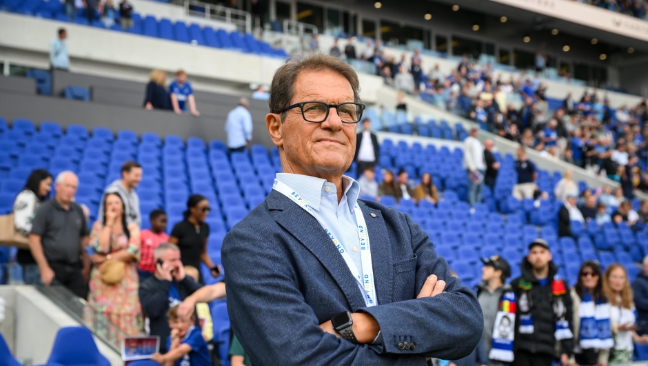  AS Roma coach Fabio Capello during the match between Everton Legends and AS Roma legends at Hill Dickinson Stadium on August 09, 2025 in Liverpool, England. (Photo by Fabio Rossi/AS Roma via Getty Images)