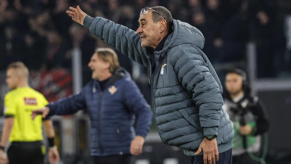 Lazios head coach Maurizio Sarri reacts the Italian Serie A soccer match between SS Lazio vs US Cremonese at the Olimpico stadium in Rome, Italy, 20 December 2025. ANSA/GIUSEPPE LAMI