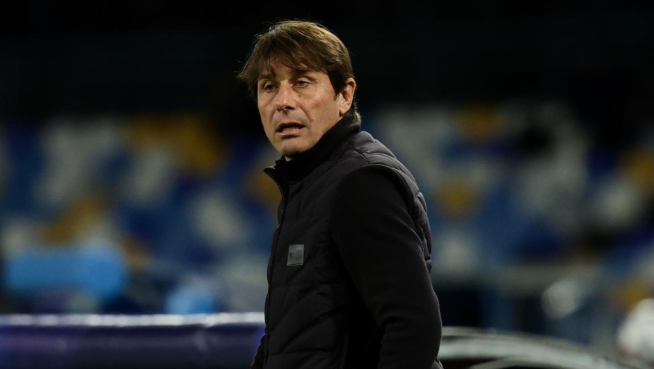 Napoliâs head coach Antonio Conte  during the UEFA Champions League football match between Napoli vs Chelsea  - Champions League  2025/2026 - Diego Armando Maradona  stadium January 28, 2026 Naples, Italy sport soccer  (Photo by Alessandro Garofalo/LaPresse)