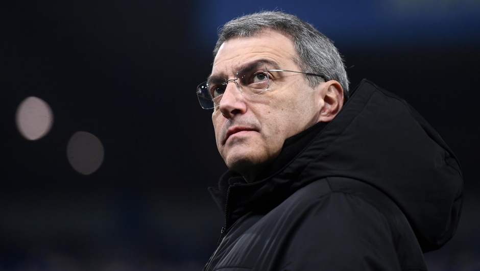  Damien Comolli, General Manager of Juventus looks on prior to the Serie A match between US Sassuolo Calcio and Juventus FC at Mapei Stadium Citta del Tricolore on January 06, 2026 in Sassuolo, Italy. (Photo by Alessandro Sabattini/Getty Images)
