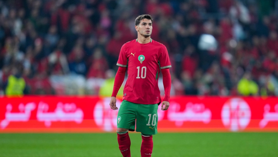  Brahim Diaz of Morocco looks on during the international friendly match between Morocco and Paraguay at Stade Bollaert-Delelis on March 31, 2026 in Lens, France. (Photo by Franco Arland/Getty Images)