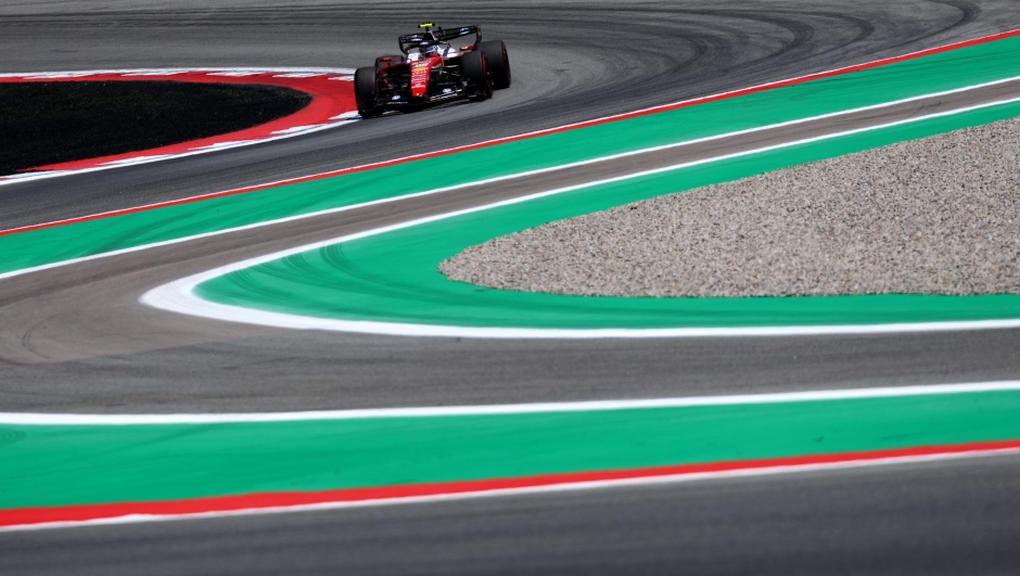  Dino Beganovic of Sweden driving the (38) Scuderia Ferrari SF-26 on track during practice ahead of the F1 Grand Prix of Barcelona-Catalunya at Circuit de Barcelona-Catalunya on June 12, 2026 in Barcelona, Spain. (Photo by Clive Rose/Getty Images)