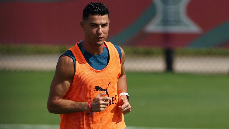 Portugal's forward #07 Cristiano Ronaldo practices during a training session at Gardens North County District Park in Palm Beach Gardens, on June 19, 2026, as part of the 2026 World Cup football tournament. (Photo by PATRICIA DE MELO MOREIRA / AFP)