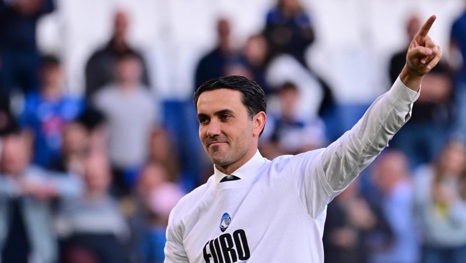 Atalanta's coach Raffaele Palladino at the end of the Italian Serie A soccer match Atalanta BC vs Bologna FC at the New Balance Arena in Bergamo, Italy, 16 May 2026. ANSA/MICHELE MARAVIGLIA