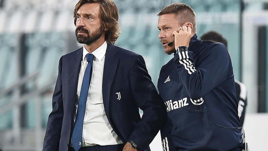 Juventus coach Andrea Pirlo gestures during the italian Serie A soccer match Juventus FC vs UC Sampdoria at the Allianz Stadium in Turin, Italy, 20 September 2020.
ANSA/ALESSANDRO DI MARCO