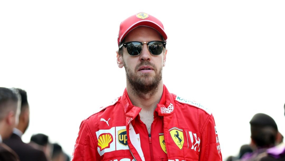 Sebastian Vettel concentrato prima del GP di Abu Dhabi, l'ultimo del Mondiale di F.1. Getty