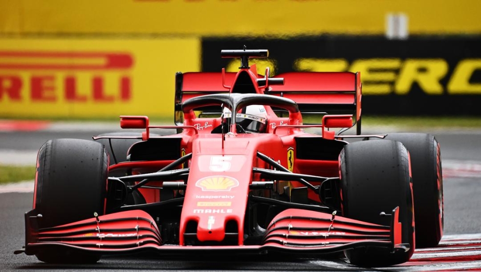 La Ferrari di Sebastian Vettel. Getty