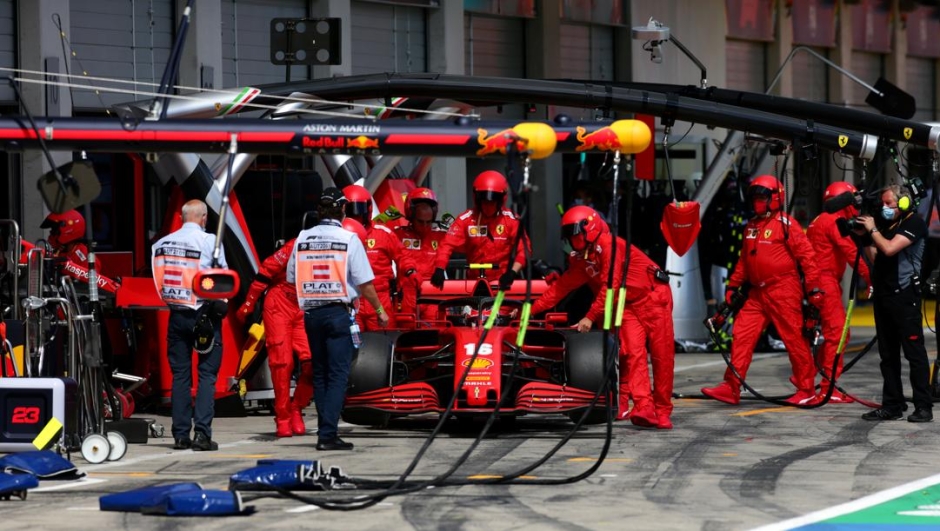Leclerc e i guai Ferrari. Getty