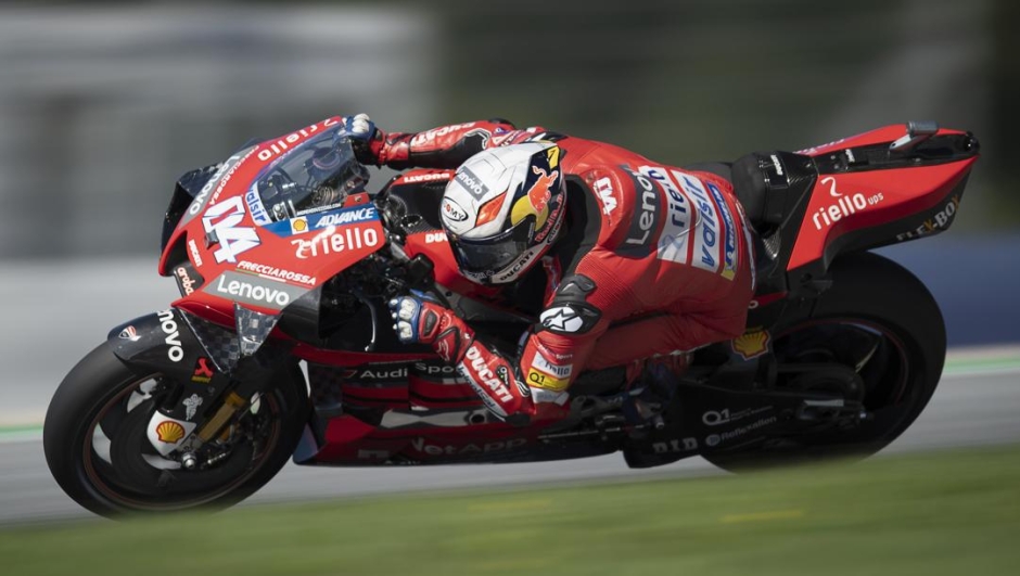 Andrea Dovizioso, 34 anni, in azione con la Ducati in Austria. Getty Images