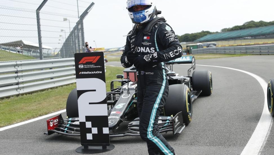 Lewis Hamilton, ieri secondo in qualifica nel bis di Silverstone