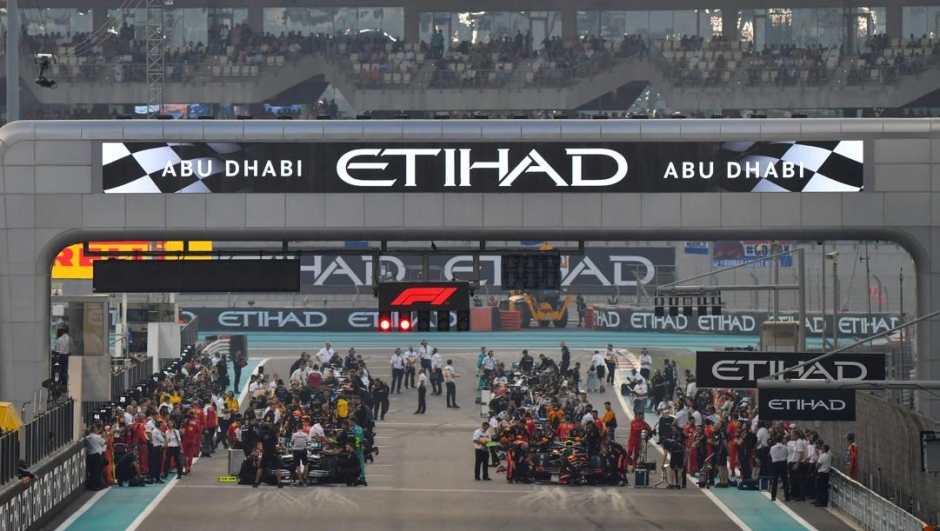 La griglia di Abu Dhabi 2020, ultima della stagione. Afp