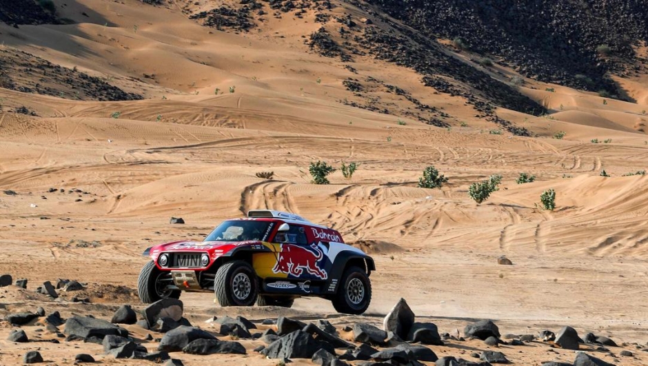 La Mini di Carlos Sainz, atteso protagonista della Dakar 2020. Afp