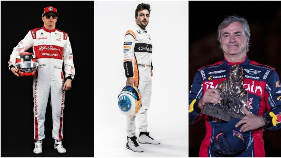 Raikkonen, Alonso e Sainz. Getty/Getty/Epa
