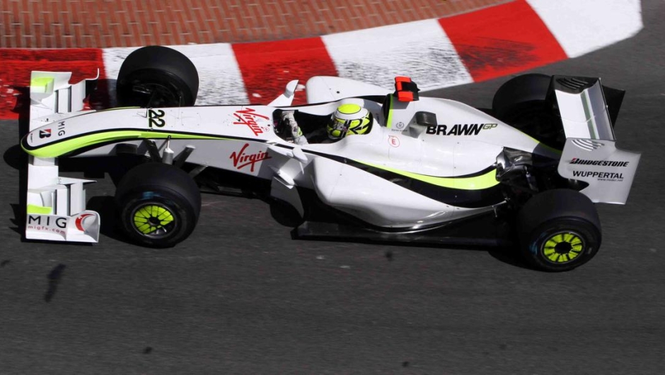 La BrawnGP iridata con Jenson Button