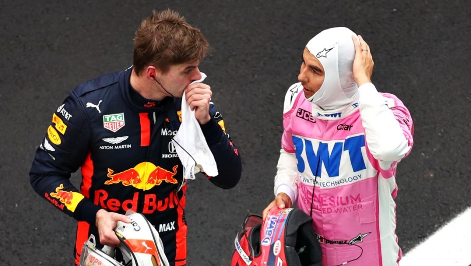 Max Verstappen (a sin.) e Sergio Perez GETTY