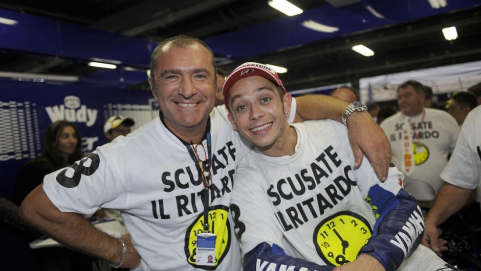 Aldo Drudi con Valentino Rossi. Milagro
