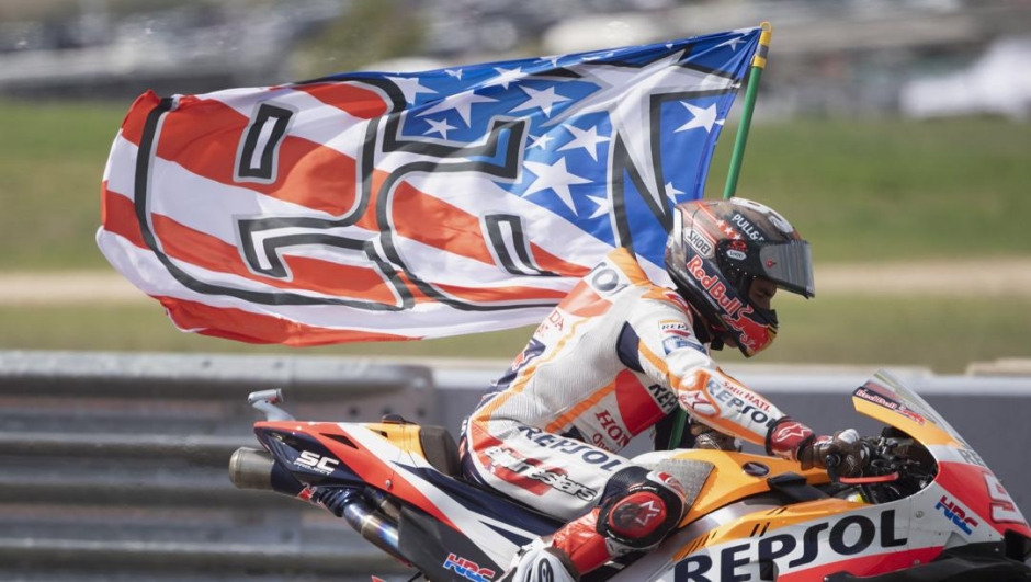 Marc Marquez ha trionfato nel GP delle Americhe MotoGP. Afp