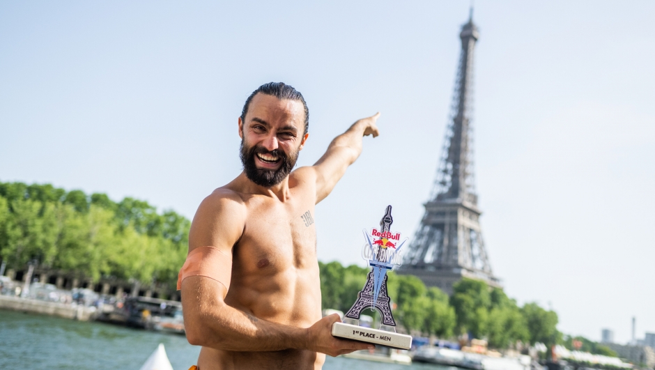 Catalin Preda of Romania watches a dive during the first competition day of the second stop of the Red Bull Cliff Diving World Series in Paris, France on June 17, 2022. // Dean Treml / Red Bull Content Pool // SI202206170935 // Usage for editorial use only //