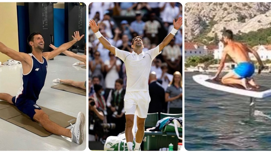 Novak Djokovic e i suoi strani allenamenti