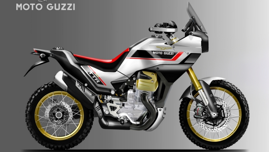 Moto Guzzi V100 TTR: così Oberdan Bezzi si immagina un'ipotetica adventure specialistica di Mandello