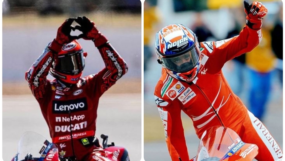 Francesco Bagnaia e Casey Stoner hanno scritto pagine memorabili di storia della Ducati