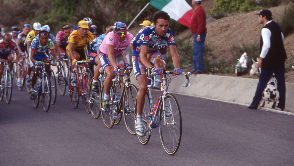 Giro dÕItalia 1995 - 78th Edition - 8th stage Marina di Acquappesa - Monte Sirino 209 km - 20/05/1995 - Tony Rominger (SUI- Mapei) - photo Roberto Bettini/BettiniPhoto©2021