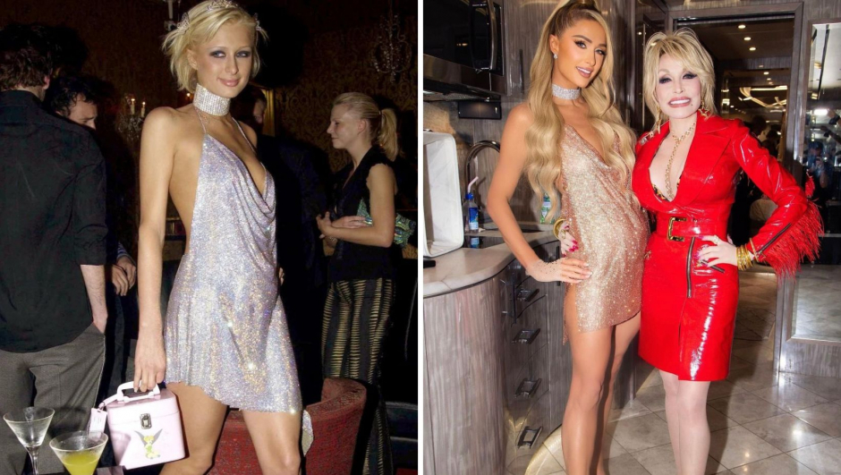 Paris Hilton omaggia il suo iconico look del 2002