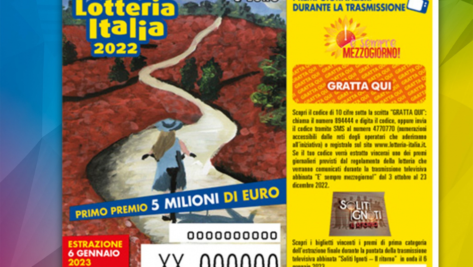 I biglietti della Lotteria Italia 2022