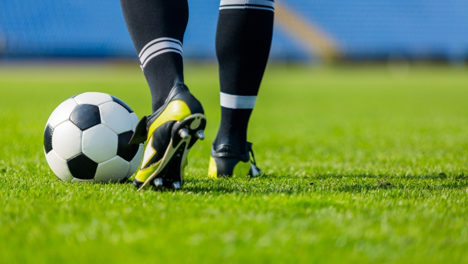 Closeup of a Soccer Player Legs in Action