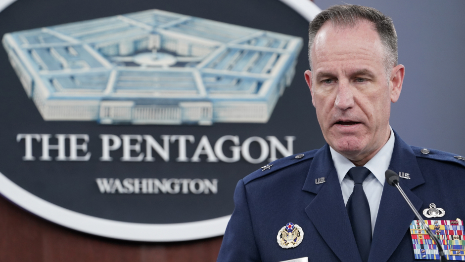 Pentagon spokesman Air Force Brig. Gen. Patrick Ryder speaks during a briefing at the Pentagon in Washington, Tuesday, Nov. 1, 2022. (AP Photo/Susan Walsh)