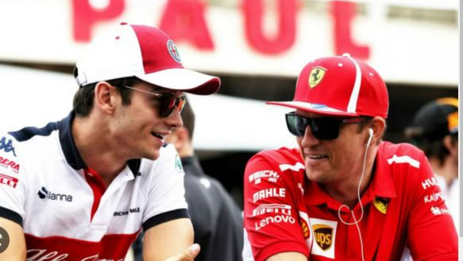 Da sinistra Leclerc (ai tempi dell'Alfa) e Raikkonen (ai tempi della Ferrari)