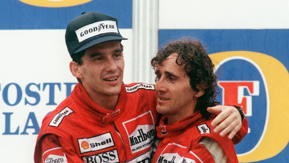 Ayrton Senna e Alain Prost, una delle rivalità più feroci della F1. AFP