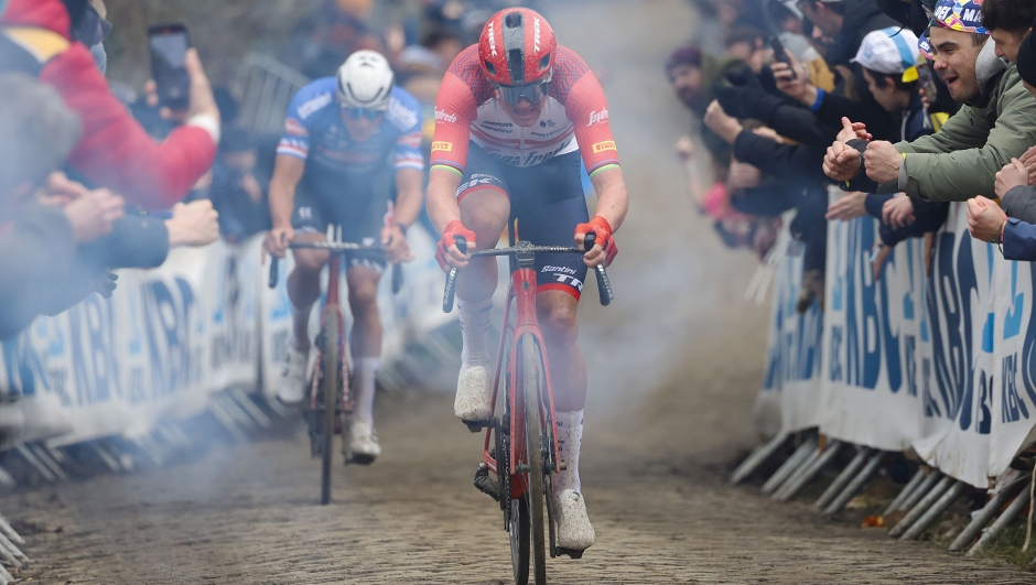 Ronde van Vlaanderen 2023 - Tour des Flandres - 107th Edition - Brugge - Oudenaarde 273,4 km - 02/04/2023 - Mads Pedersen (DEN - Trek - Segafredo) - photo POOL Jan De Meuleneir/SprintCyclingAgency©2023