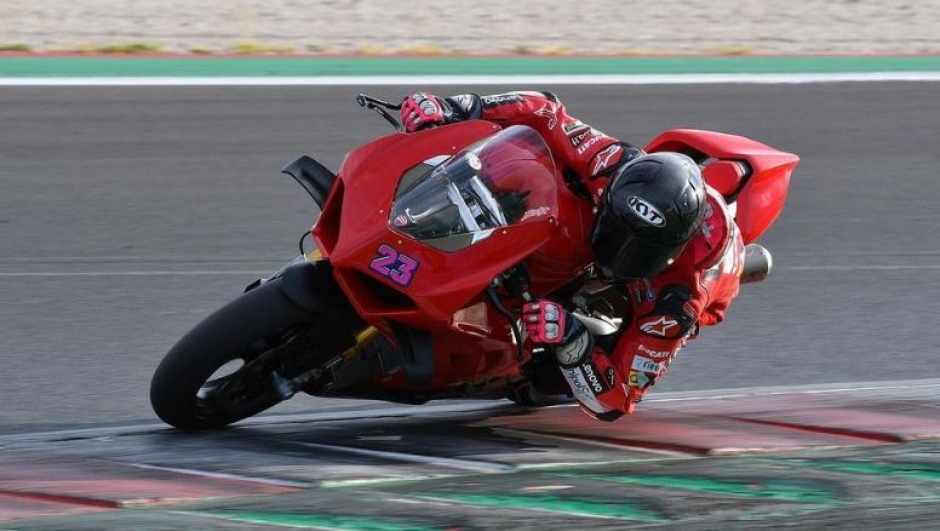 Enea Bastianini in azione a Misano (foto Instagram)