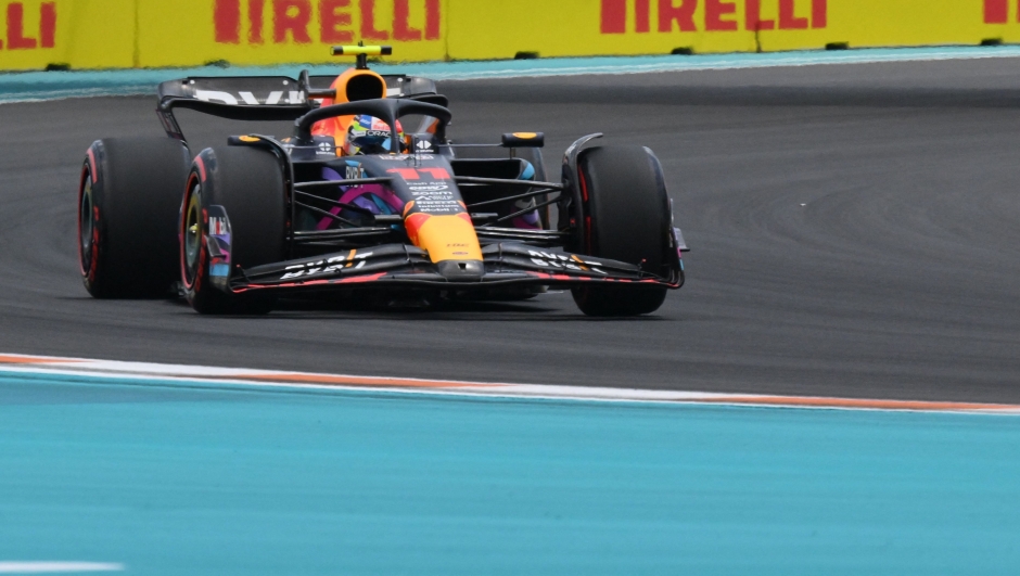 Sergio Perez in azione. AFP