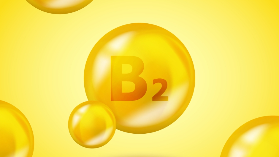 3D Vitamin drop B2 Riboflavin pill capsule. Realistic B2 Riboflavin Vitamin complex design illustration concept. Yellow drug nutrition design for beauty, cosmetic, heath advertising.