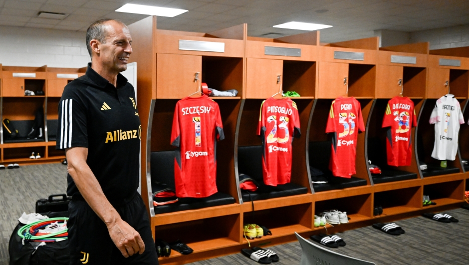 ORLANDO, FLORIDA - AUGUST 2: Massimiliano Allegri of Juventus during the pre-season friendly match between Juventus and Real Madrid at Camping World Stadium on August 2, 2023 in Orlando, Florida. (Photo by Daniele Badolato - Juventus FC/Juventus FC via Getty Images)