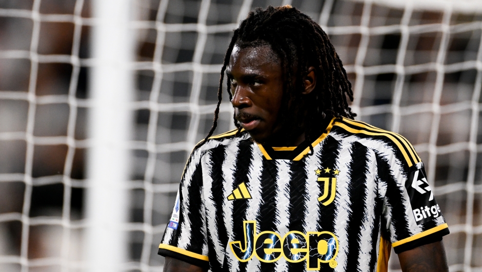 TURIN, ITALY - MAY 28: Moise Kean of Juventus looks on during the Serie A match between Juventus and AC MIlan at Allianz Stadium on May 28, 2023 in Turin, Italy. (Photo by Daniele Badolato - Juventus FC/Juventus FC via Getty Images)