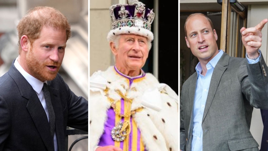 Il Principe Harry, Re Carlo III e l'erede al trono William