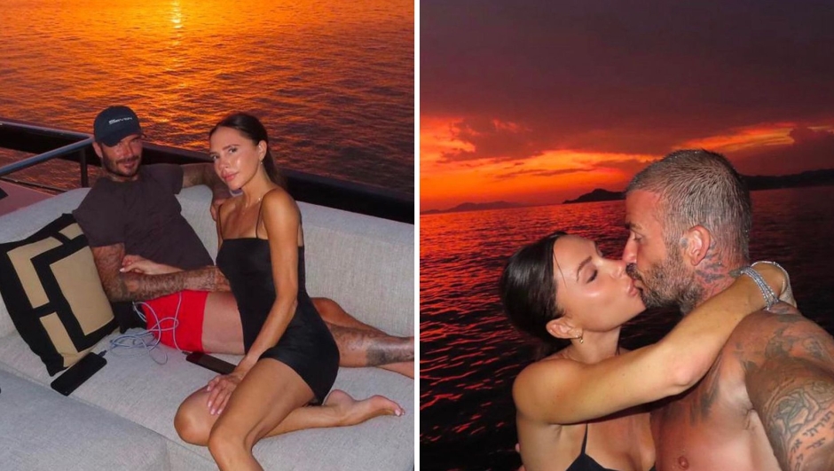 David e Victoria Beckham in barca su Instagram
