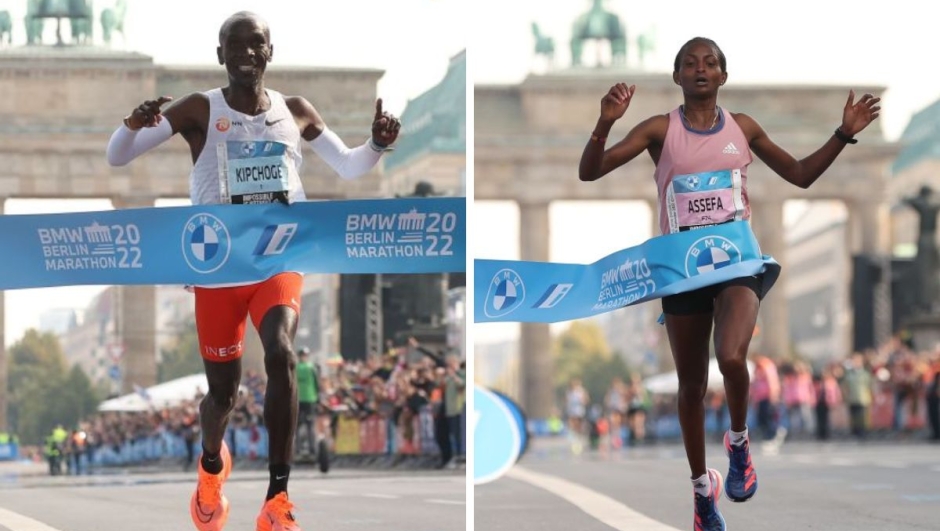 Maratona di Berlino 2023 favoriti Eliud Kipchoge e Tigist Assefa