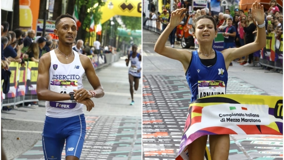 Campioni italiani maratonina 2023 Anna Arnaudo e Nekagenet Crippa