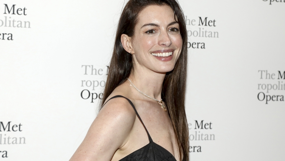 Actor Anne Hathaway attends the Metropolitan Opera premiere of "Dead Man Walking" at the Metropolitan Opera at Lincoln Center on Tuesday, Sept. 26, 2023, in New York. (Photo by Andy Kropa/Invision/AP)