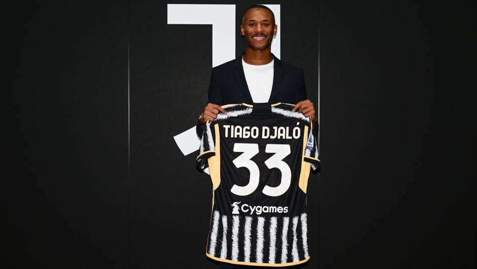 TURIN, ITALY - JANUARY 22: Juventus Unveil New Signing Tiago Djalo on January 22, 2024 in Turin, Italy. (Photo by Daniele Badolato - Juventus FC/Juventus FC via Getty Images)