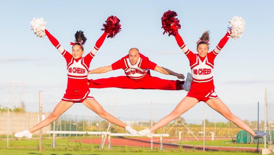 Group of Cheerleaders in the Field